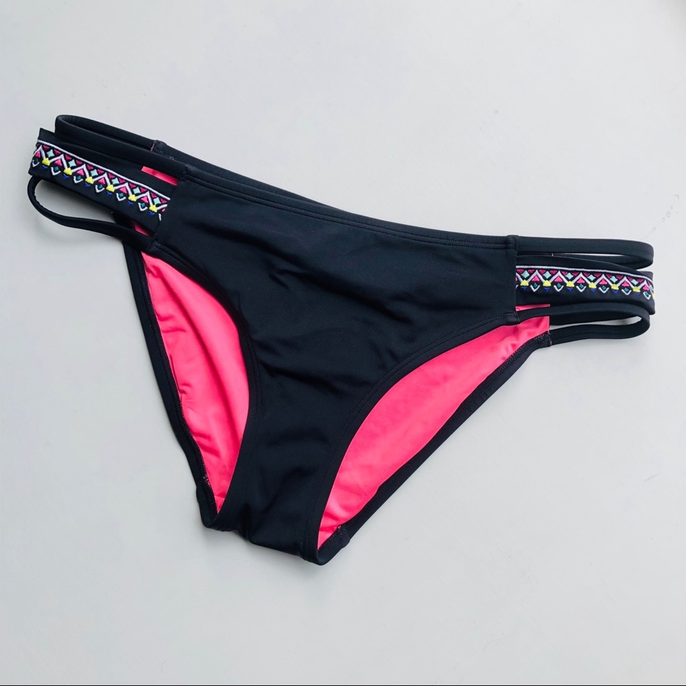 Victoria’s Secret Pink Embroidered Bikini Bottoms
